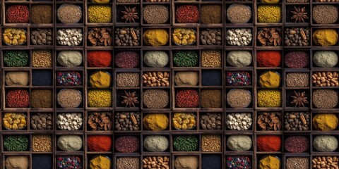spices seamless background