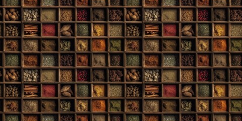 spices seamless background