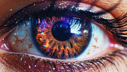 close up of eye