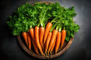delicious looking carrots in the salad bowl