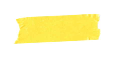 yellow sticker paper tape washi tape high quality isolated