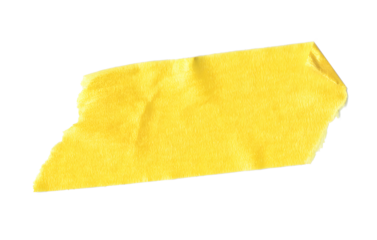 yellow sticker paper tape washi tape high quality isolated