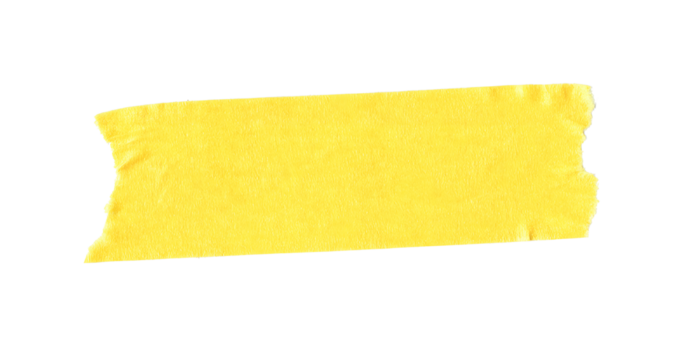 yellow sticker paper tape washi tape high quality isolated