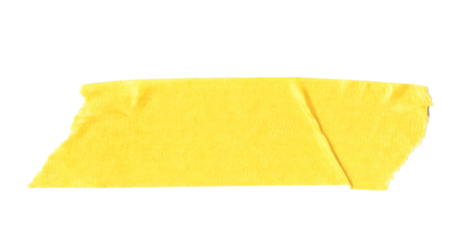 yellow sticker paper tape washi tape high quality isolated
