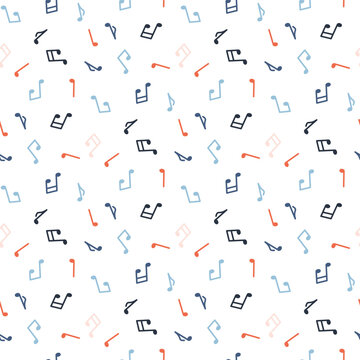 seamless pattern with musical notes