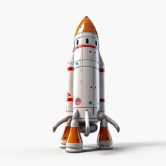 A cartoon rocket - created with Generative AI technology