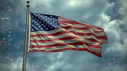 Memorial Day. Patriotic American Background. Generative AI