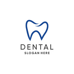Dental logo vector design with modern creative idea