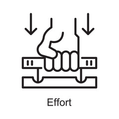 Effort Vector Outline Icon Design illustration. Customer Service Symbol on White background EPS 10 File