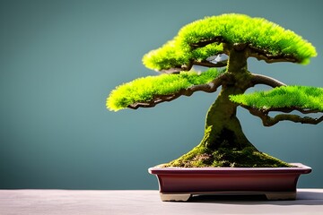 bonsai tree in a vase - generative ai