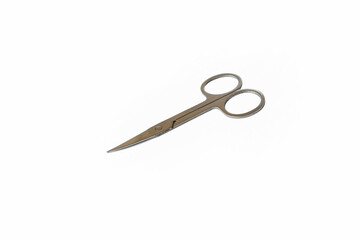 Scissors on a white background. Nail scissors