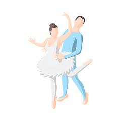 Obraz premium Isometric Ballet Couple Composition