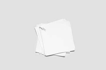 Sticky notes with pin on white background