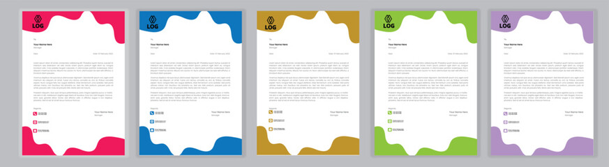 New Corporate And Creative Professional Business Elegant,Modern letterhead template design in minimalist style a4