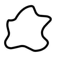 Modern Irregular Line Blob Shape 