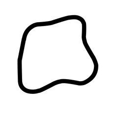 Modern Irregular Line Blob Shape 