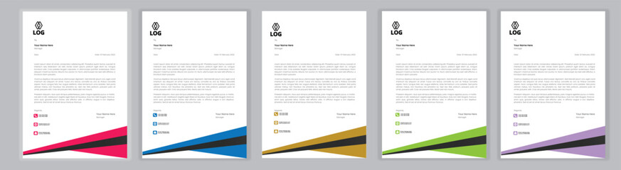 New Corporate And Creative Professional Business Elegant,Modern letterhead template design in minimalist style a4
