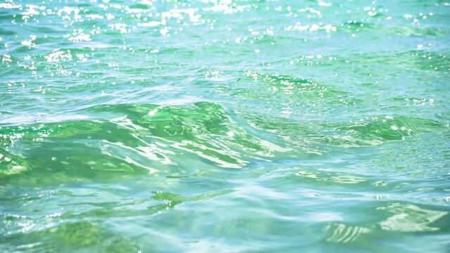 clear and trasparent Atlantic ocean water with sunny glimpses