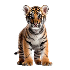 Fototapeta premium Tiger Cub with Transparent Background