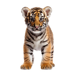 Obraz premium Tiger Cub with Transparent Background