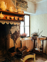 interior of the old house