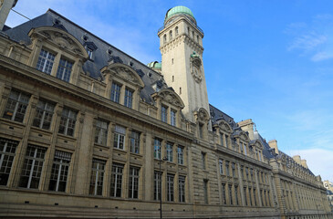 View at renaissance Sorbonne building - Paris, France