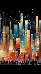 Urban Data Symphony: Captivating Visualisation of City Skyline and Graphs. generative AI
