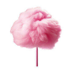Pink cotton candy isolated. Illustration AI Generative