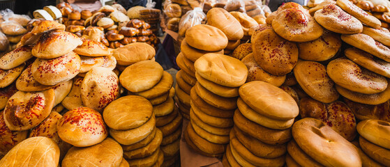 Anamorphic Shot of Bread Stall at Oaxaca's Municipal Market