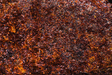 detail of rusty metal, macro photography of corroded metal in an advanced state of oxidation