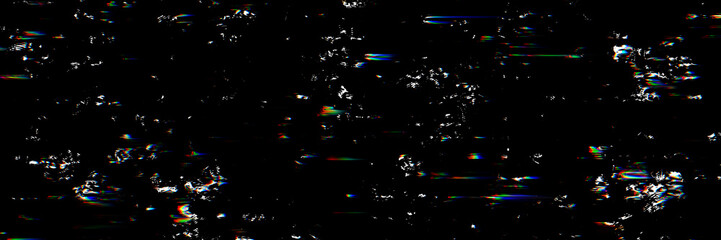 Elegant Curve Glitch Flow Fluid Liquid Rainbow Blurred Move Stripes on Dark Monochrome Background. Retro futurism, web punk, rave DJ techno in reflection disco shape Synth wave. Vapor wave cyberpunk	
