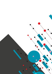 Obraz premium Abstract colorful geometric background. A4 vertical beautiful retro brochure. Cover design in flat style. Business template collection. Design poster, catalog, notebook, cover. Vector 