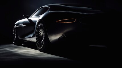 Obraz na płótnie Canvas luxury black sportscar fast design