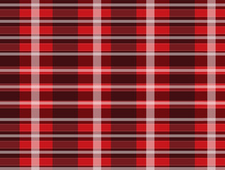 Red and White Plaid Tartan Seamless Pattern. This is a classic plaid pattern suitable for shirt printing, backgrounds and textiles