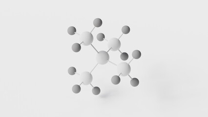 neopentane molecule 3d, molecular structure, ball and stick model, structural chemical formula 2.2-dimethylpropane