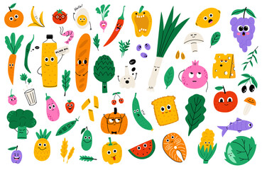 Cartoon food characters big collection