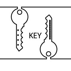 Key. Abstract key. Key for the lock.