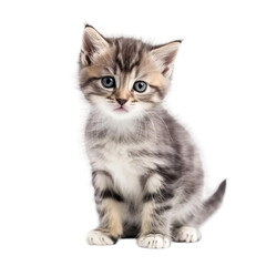 baby cat on a transparent background, Generative ai
