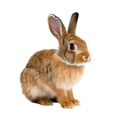 Fototapeta premium baby hare on a transparent background, Generative ai