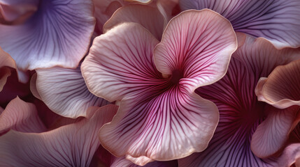A macro shot of intricate flower petals, created with Generative AI technology