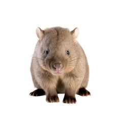 baby Wombat on a transparent background, Generative ai