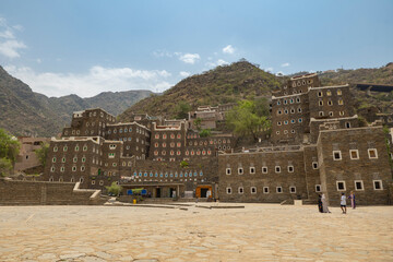 Obraz premium Rijal Almaa village world heritage site near Abha in the Asir region, Saudi Arabia