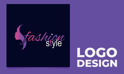 Unique fashion logo design vector