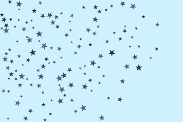 Star confetti. Abstract casual confetti background. Bright design pattern.