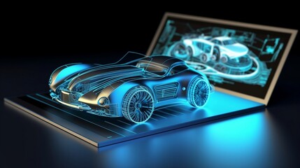 finite element analysis of a car, isolated industrial computer aided system data, magnitude of displacement and deformation vibro investigation