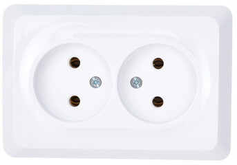 several electrical sockets on a white background