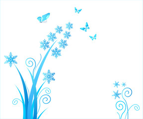 Fototapeta na wymiar snowflakes flower / christmas ornament / vector