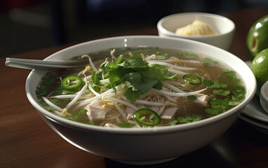 Vietnam pho created with Generative AI technology