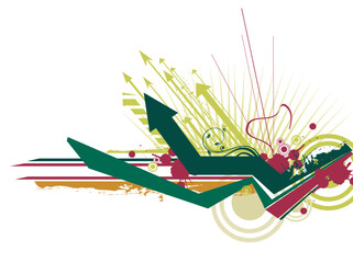 illustration drawing of floral background