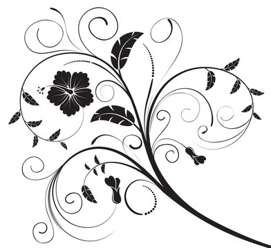 Flower background with buds, element for design, vector illustration